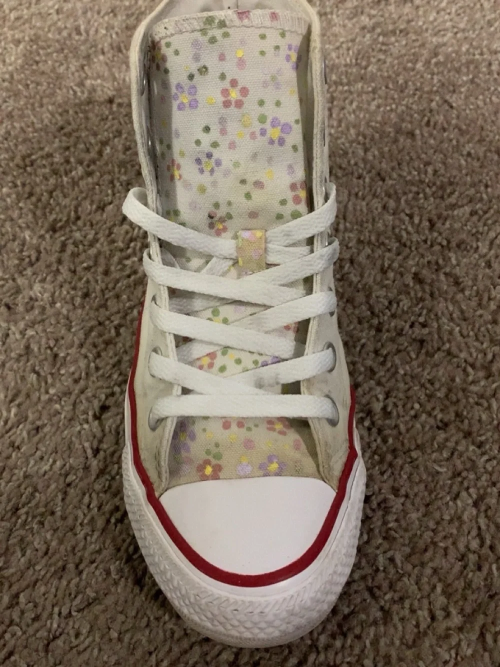 Converse Kids' High-Top Canvas Sneakers - White with Pastel Confetti